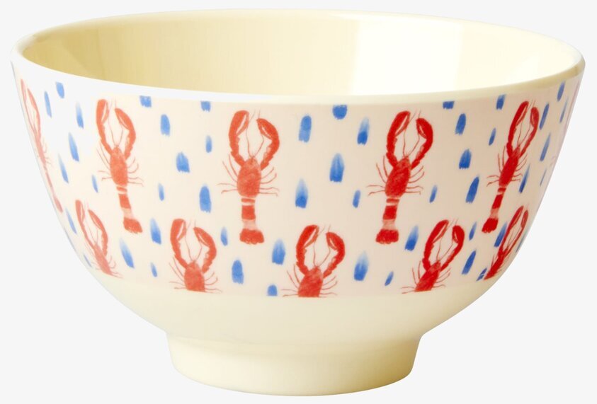 Liten Skål Lobster Print från Rice med hummermönster