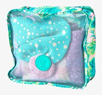 Packing Cube Leaves Print från Rice med bladtryck och nätfönster