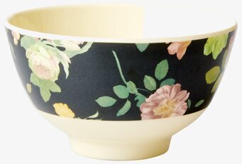 Liten Skål Dark Rose Print från Rice med mörkt rosentryck