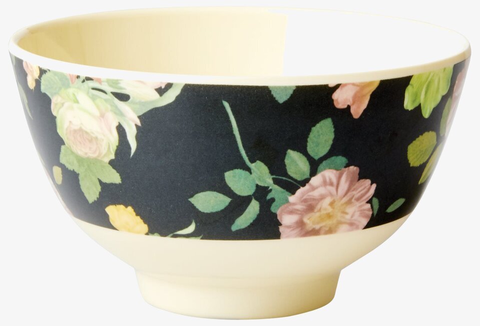 Liten Skål Dark Rose Print från Rice med mörkt rosentryck