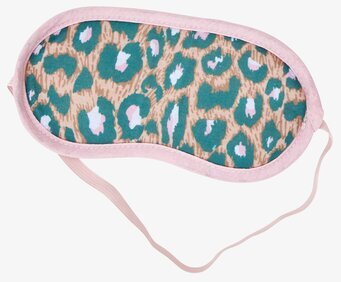 Sovmask från Rice med djurmönster och rosa detaljer