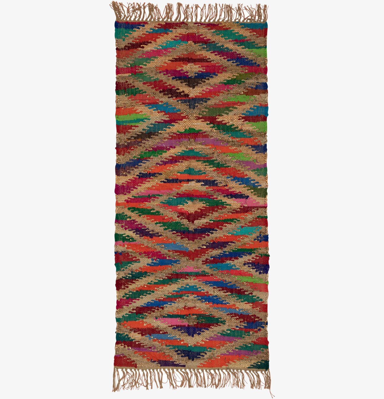 Bomullsmatta Guld från Rice med färgglatt geometriskt mönster