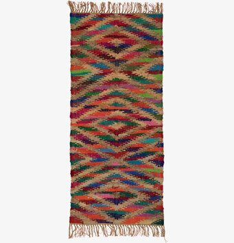 Bomullsmatta Guld från Rice med färgglatt geometriskt mönster