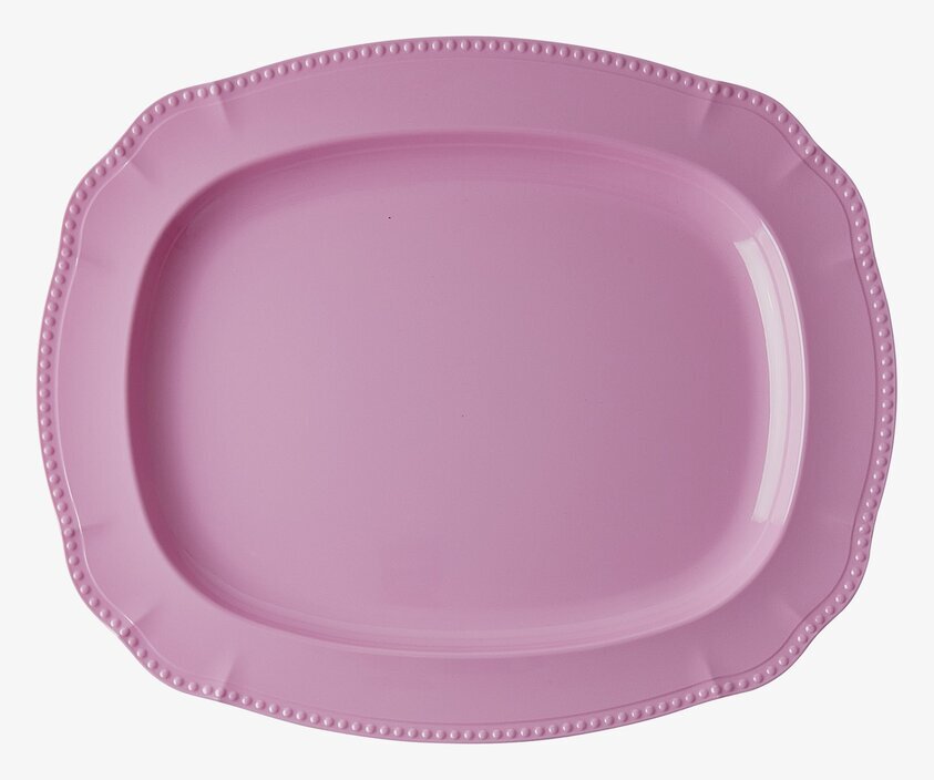 Serveringsbricka Rosa från Rice i rosa med präglad kant