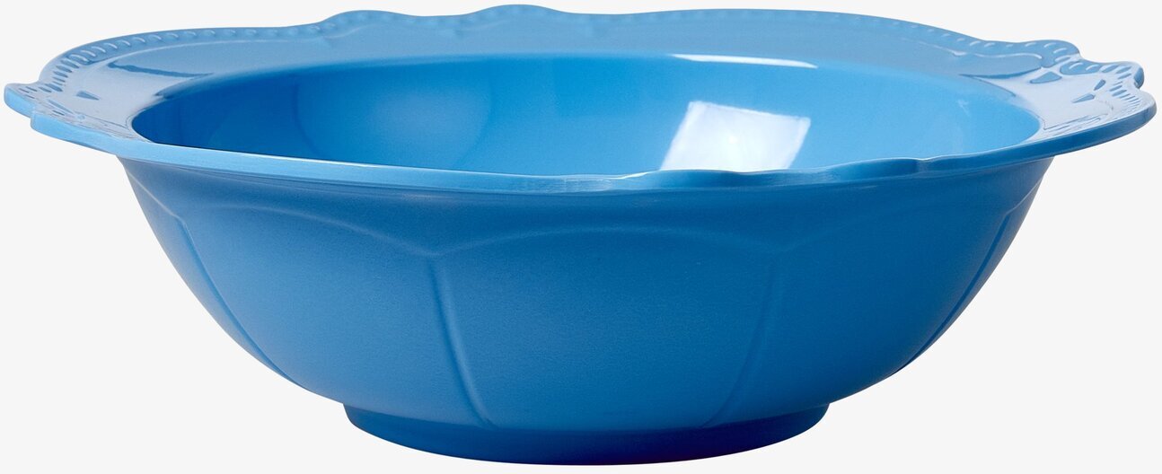 Salladsskål Himmelsblå från Rice med vågformad kant