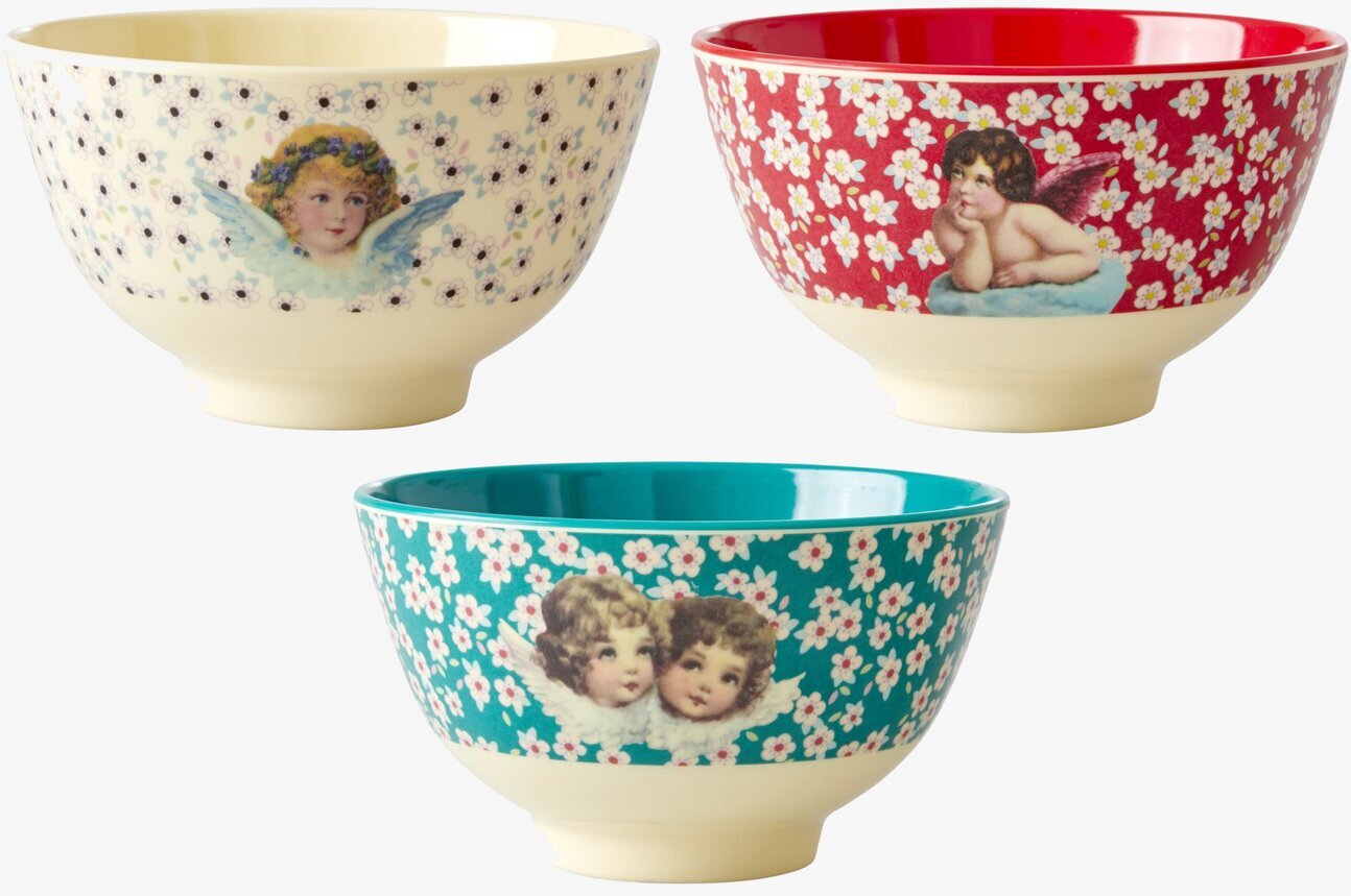 Liten Skål Angels Red från Rice med färgglada mönster