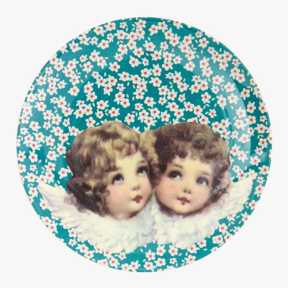 Desserttallrik Angels Green från Rice med änglamotiv