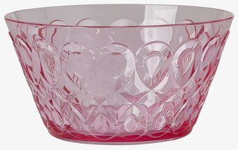 Skål Swirly Rosa från Rice med rosa virvlande mönster