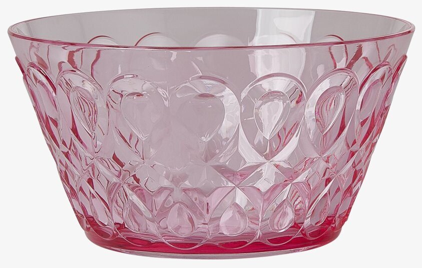 Skål Swirly Rosa från Rice med rosa virvlande mönster