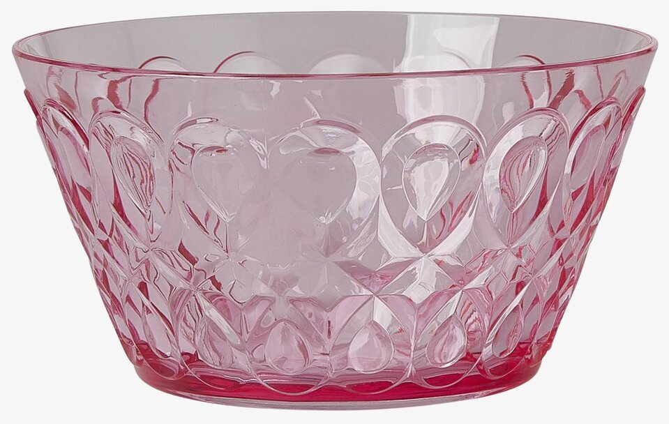 Skål Swirly Rosa från Rice med rosa virvlande mönster