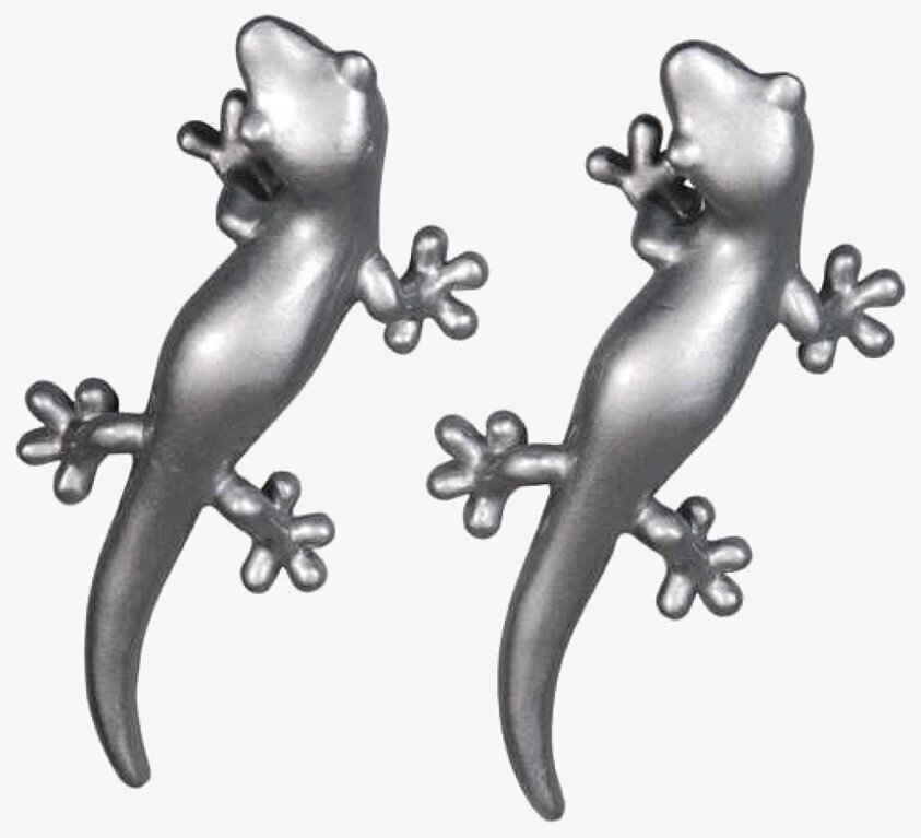 Knopp Gecko Silver från The Zoo i form av en klättrande gecko