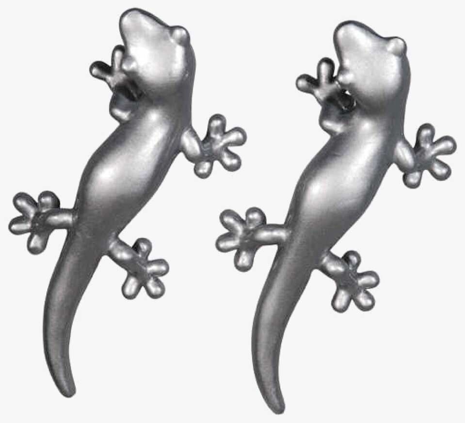 Knopp Gecko Silver från The Zoo i form av en klättrande gecko