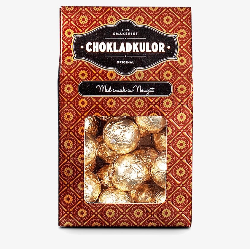 Chokladkulor Nougat från Finsmakeriet i lyxig förpackning