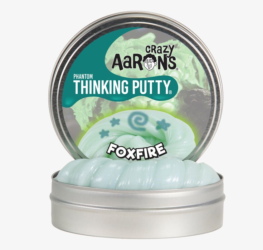 Phantom Foxfire från Crazy Aarons Thinking Putty i burk