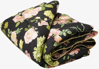 Cotton Quilt Dark Rose Print från Rice med blommigt mönster