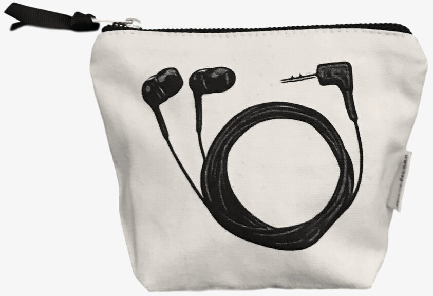 Fodral Hörlurar från Bag All med dragkedja och hörlurstryck