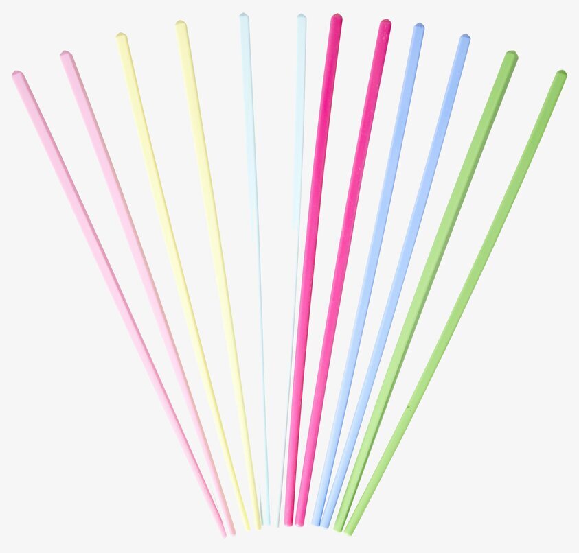 Ätpinnar 6-Pack Classic Colors från Rice i livfulla färger