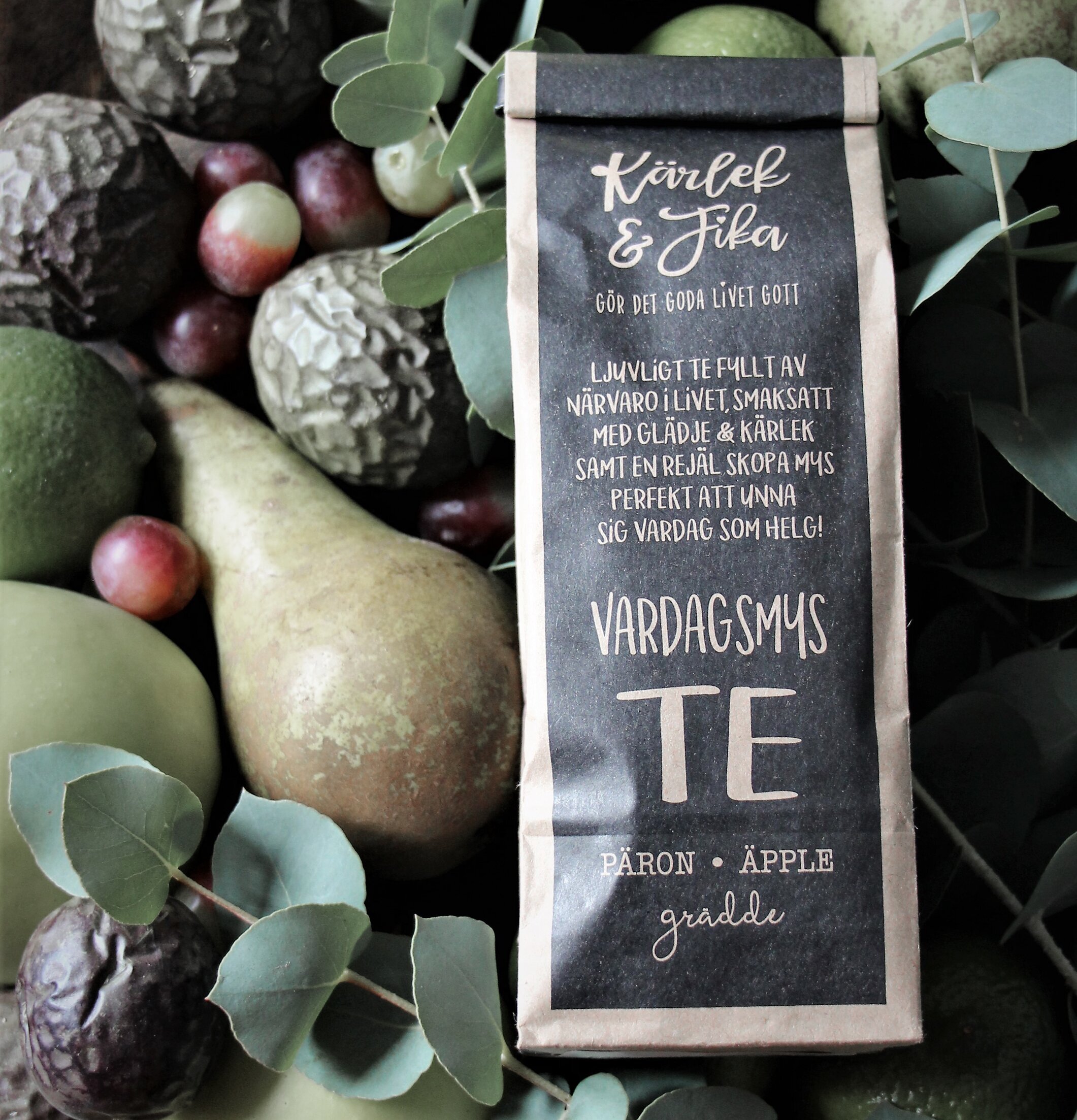 Vardagsmys Te - Majas Cottage i naturlig förpackning med frukt