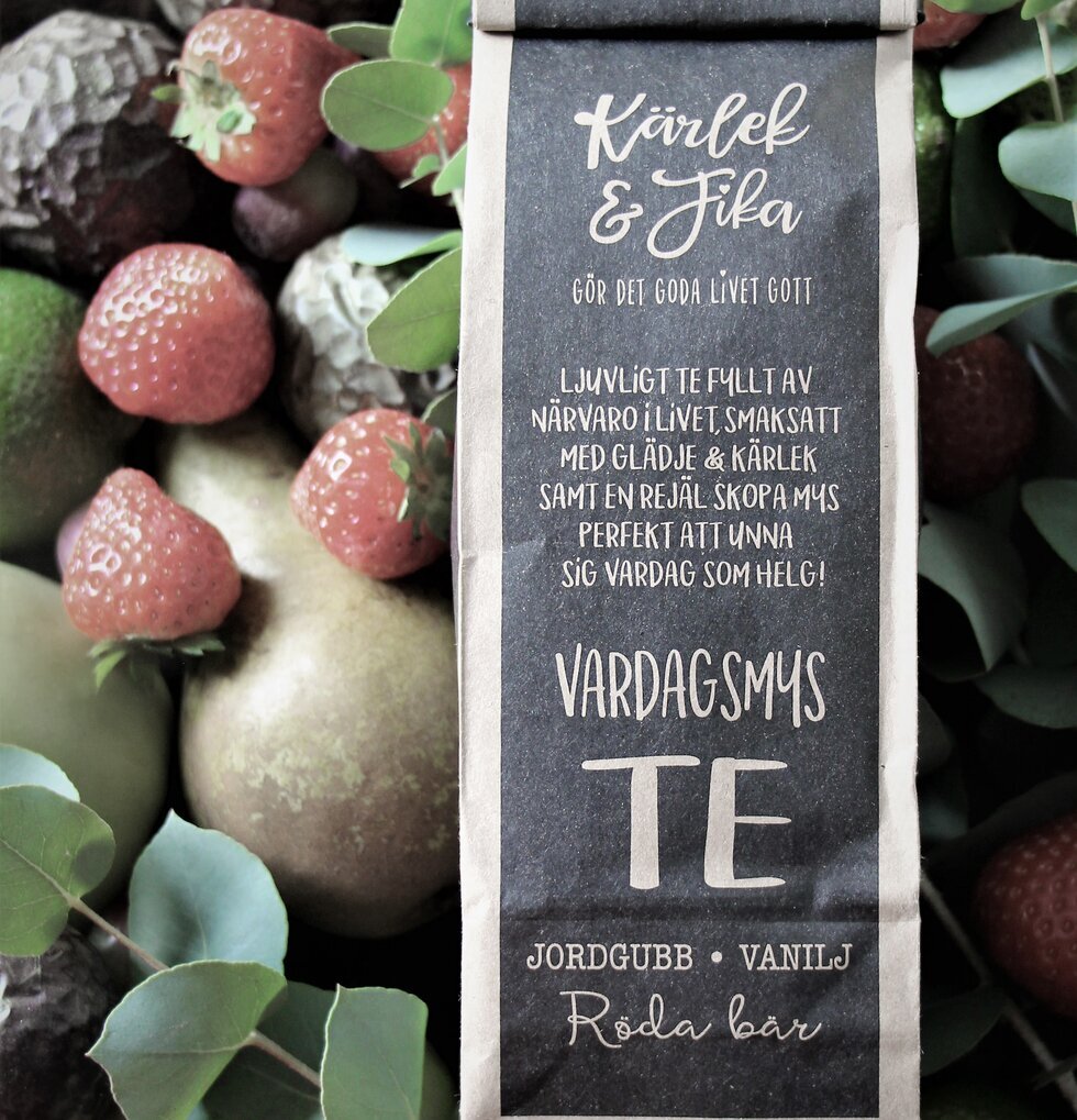 Vardagsmys Te - Majas Cottage, te med jordgubb, vanilj, röda bär