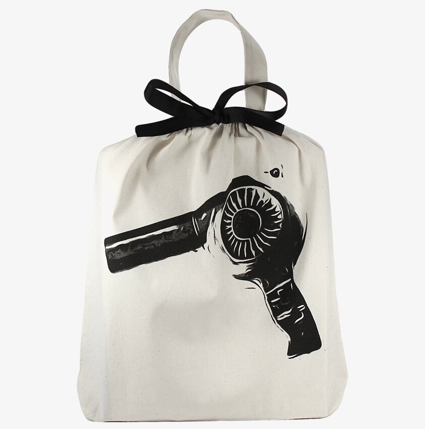 Förvaringspåse Hårfön från Bag All i naturfärgad bomull