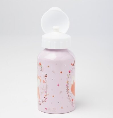 Vattenflaska Woodland Friends från Sass & Belle, pastellila