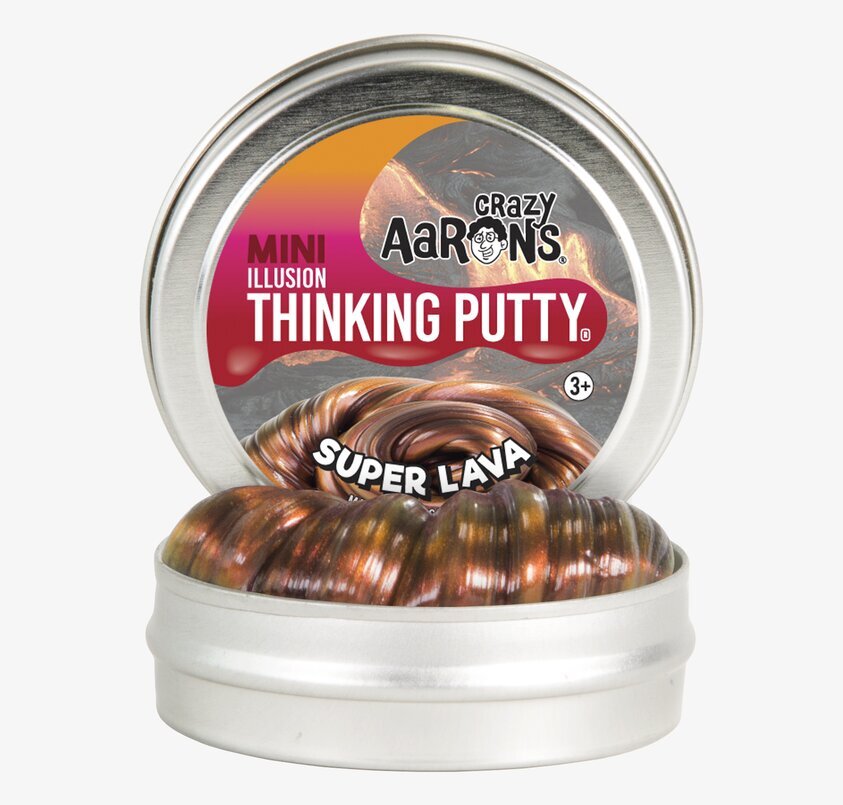 Super Lava från Crazy Aarons Thinking Putty i metallburk