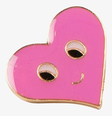 Pink Flirty Face - Pin Fashion från Sass & Belle, rosa hjärta