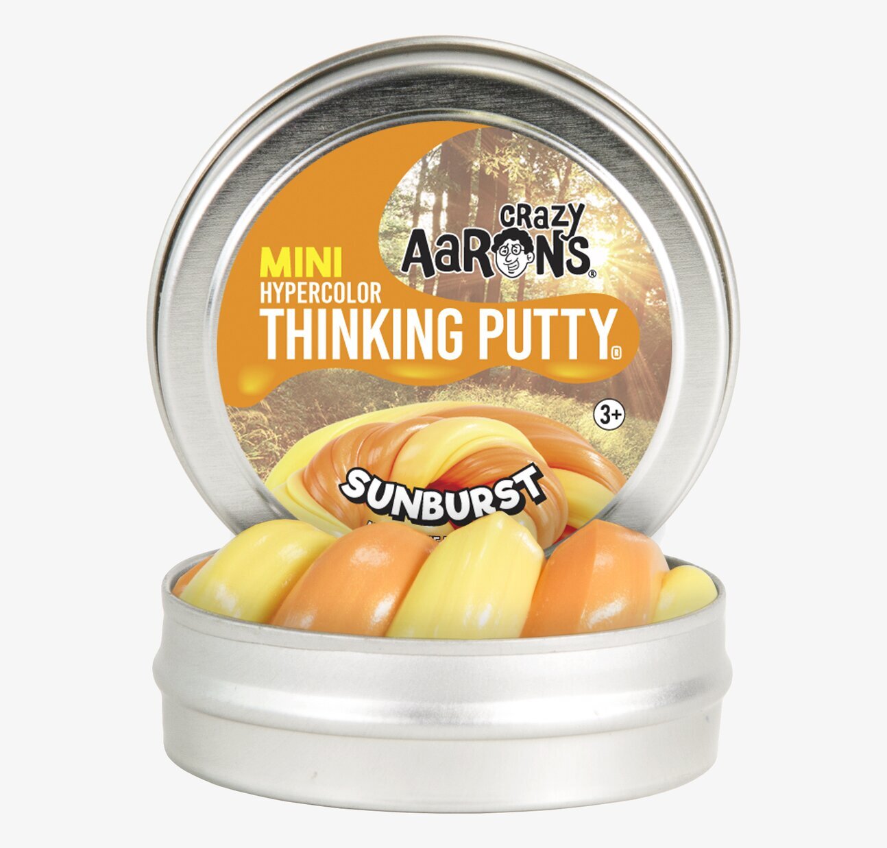 Crazy Aarons Thinking Putty Sunburst i en metallburk