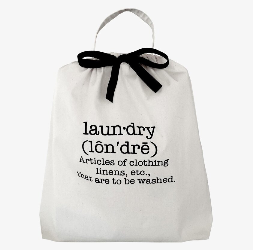 Förvaringspåse Tvätt från Bag All med dekorativ text