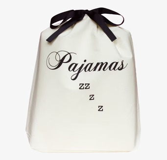 Förvaringspåse Pajamas Zzzz från Bag All i naturfärgad canvas