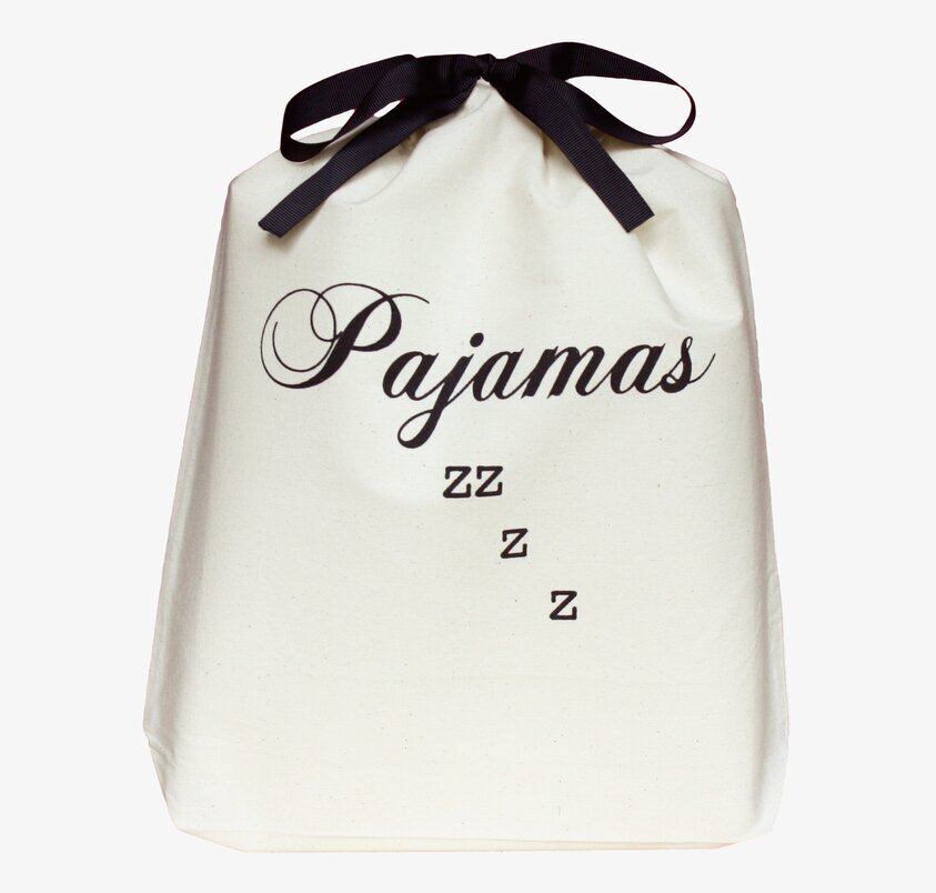 Förvaringspåse Pajamas Zzzz från Bag All i naturfärgad canvas