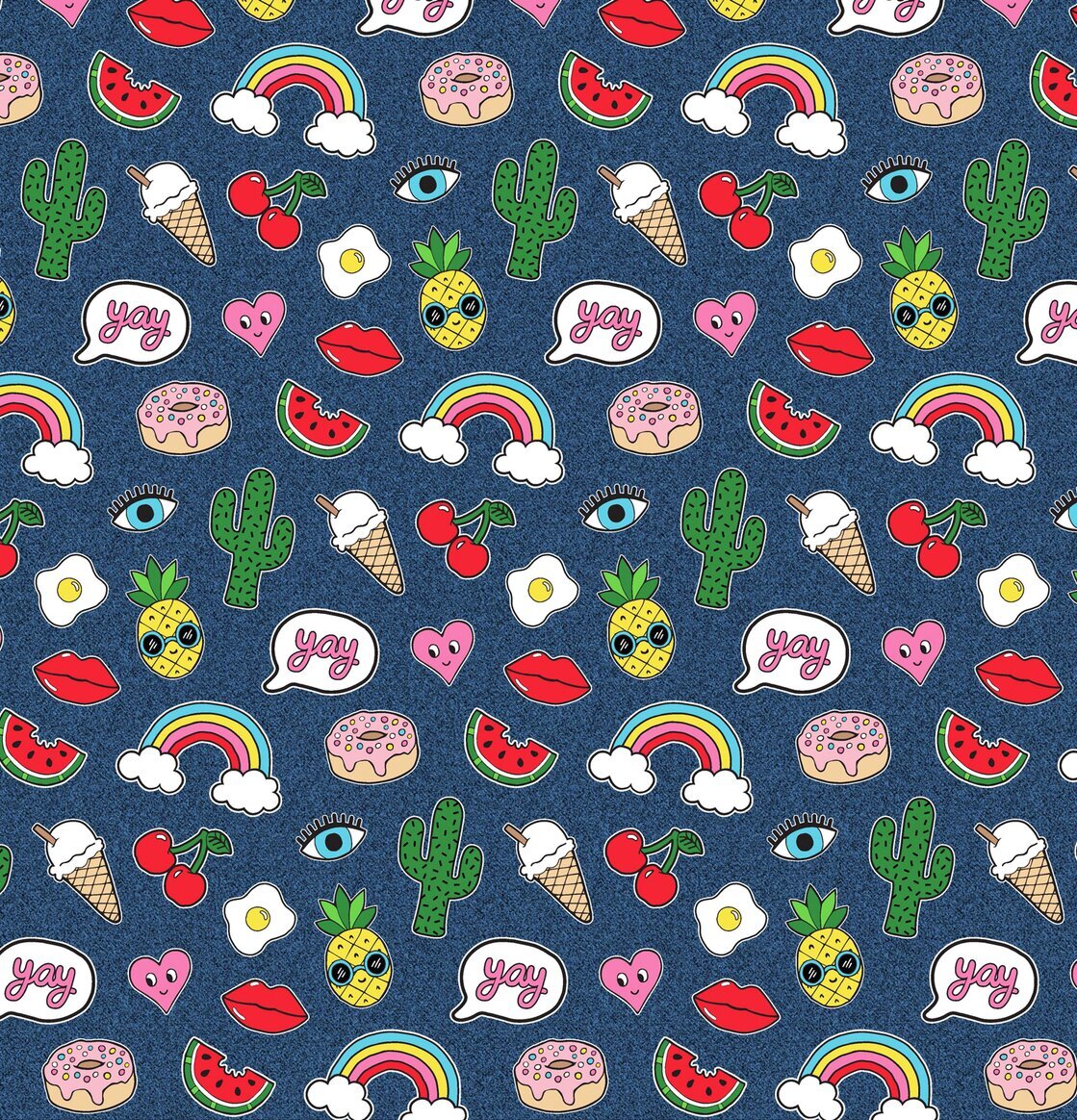 Presentpapper - Pins & Patches från Sass & Belle, färgglatt