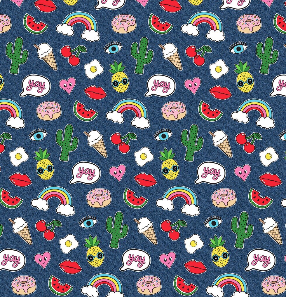 Presentpapper - Pins & Patches från Sass & Belle, färgglatt