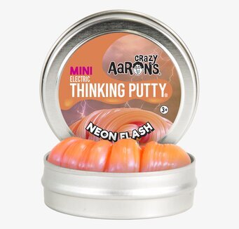 Neon Flash Electric från Crazy Aarons Thinking Putty i burk