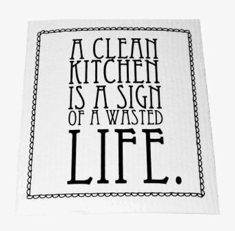 Disktrasa A Clean Kitchen från La Shelf med humoristisk text