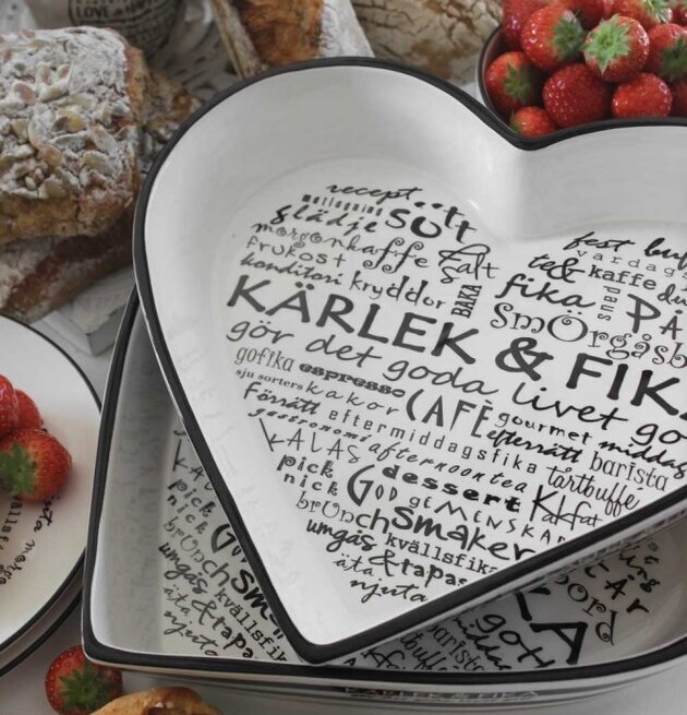 Ugnsform Kärlek & Fika från Majas Cottage med jordgubbar