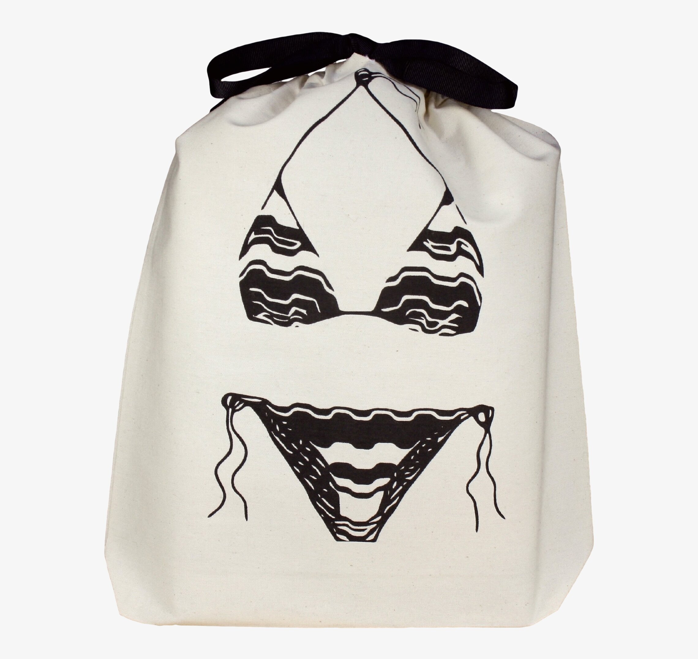 Förvaringspåse Bikini från Bag All i canvas med dragsko