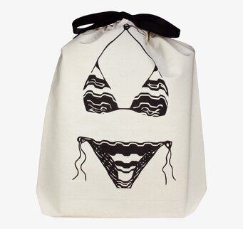 Förvaringspåse Bikini från Bag All i canvas med dragsko