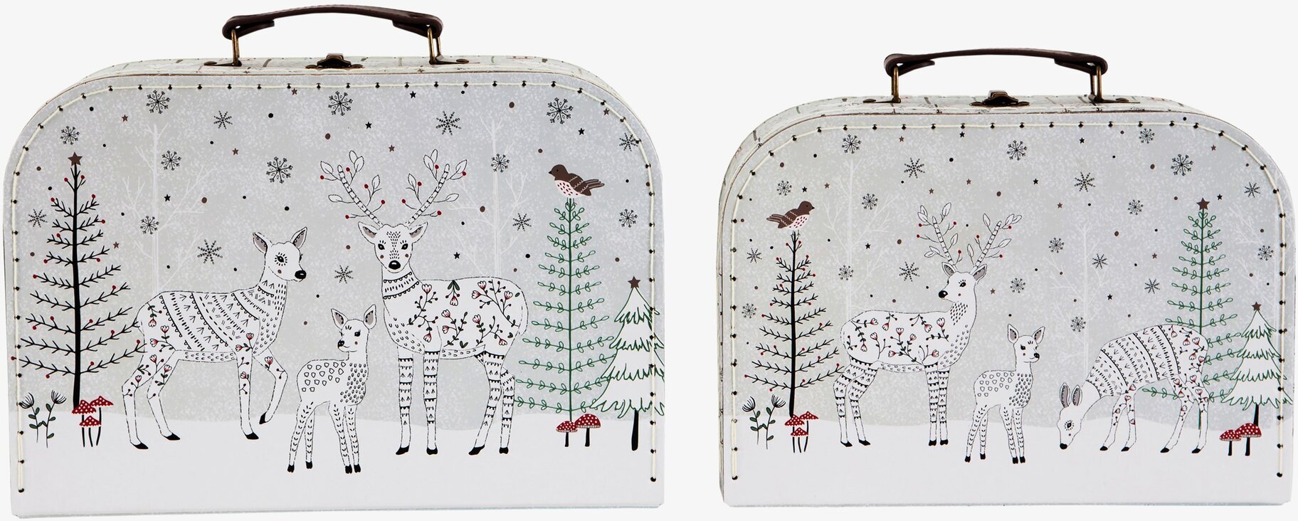 Väskor - Forest Folk Deer från Sass & Belle med vintermotiv