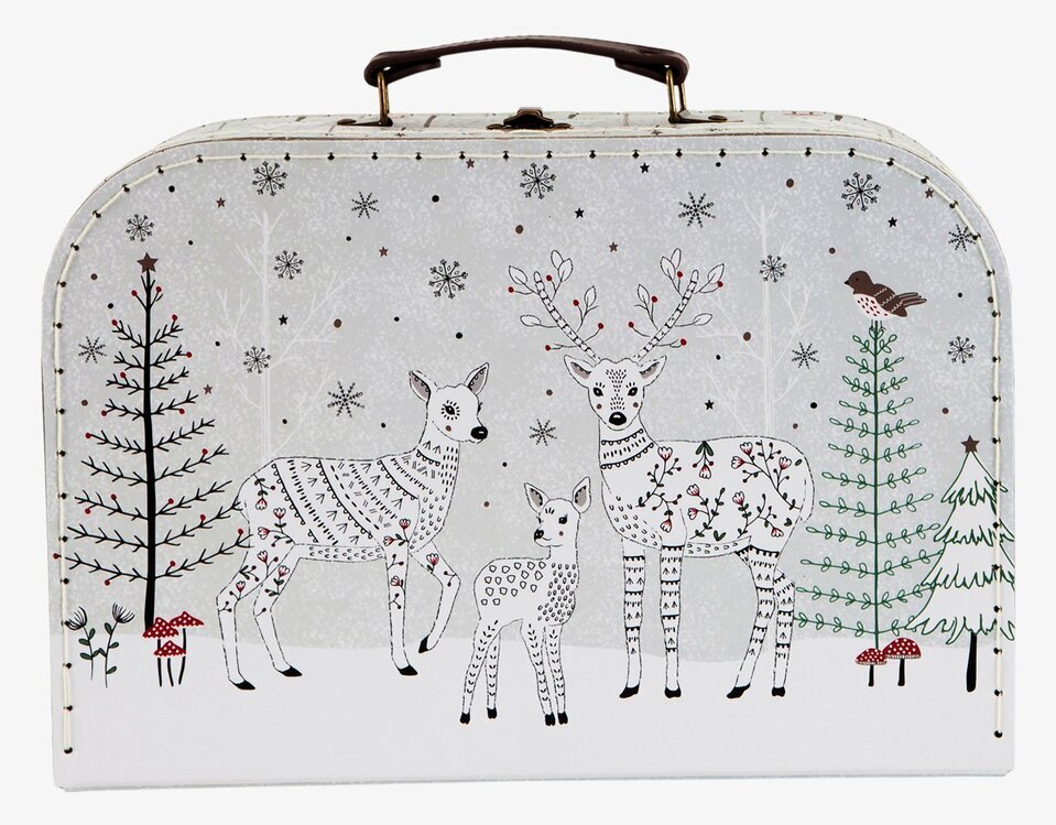 Väskor - Forest Folk Deer från Sass & Belle, vintrigt motiv