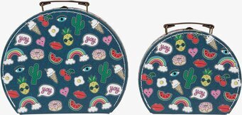 Väskor - Patches & Pins från Sass & Belle med färgglada mönster