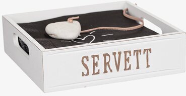 Trälåda Servett Med Sten från Different Design på bordet