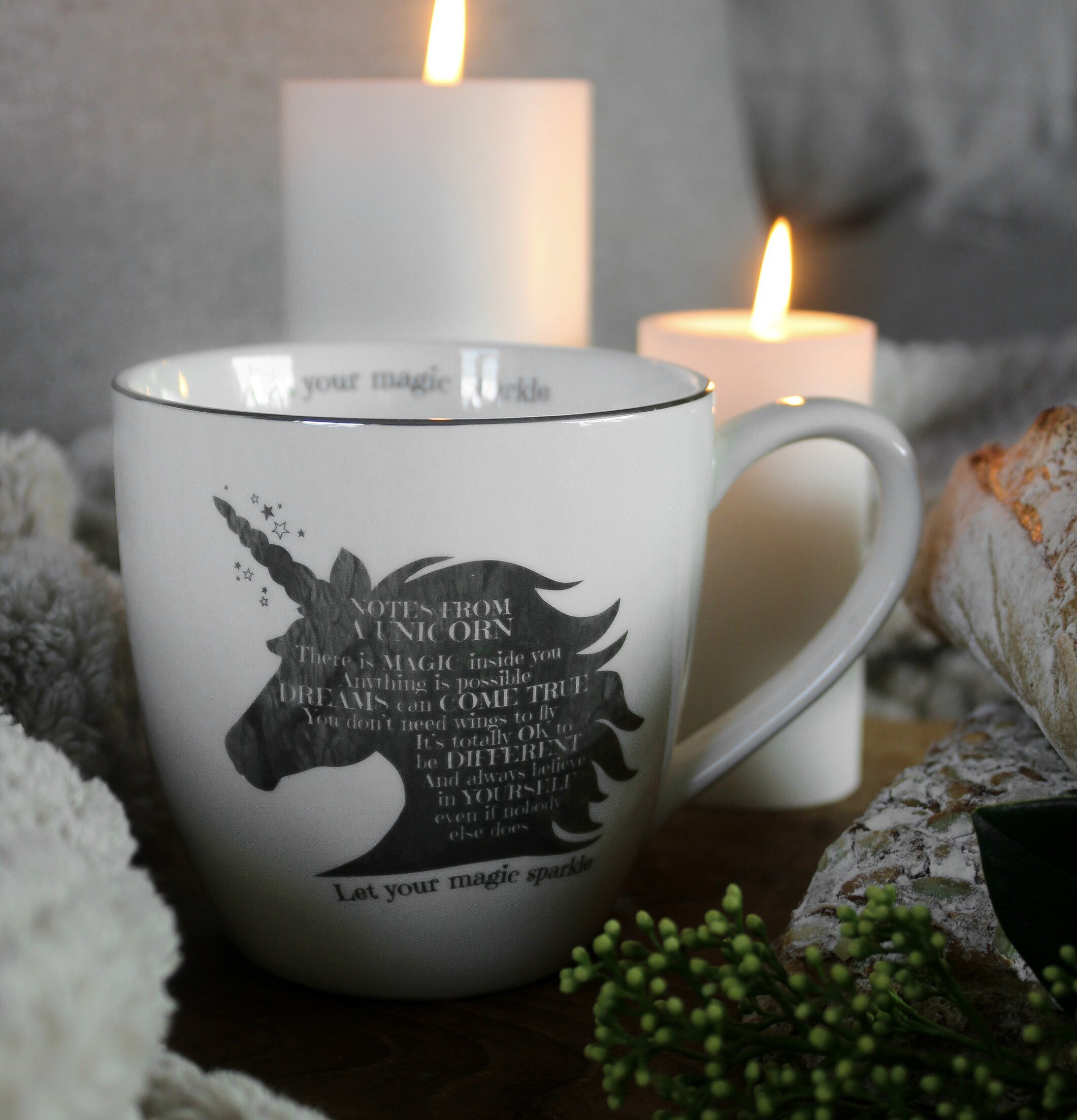 Mugg Unicorn från Majas Cottage med enhörningsdesign