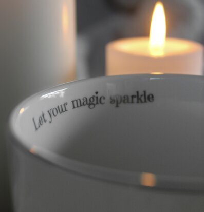 Mugg Unicorn från Majas Cottage med texten Let your magic sparkle