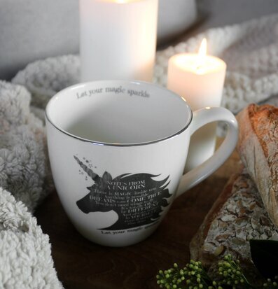 Mugg Unicorn från Majas Cottage med inspirerande text