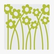 Disktrasa Rabatt Lime från La Shelf med limegröna blommor