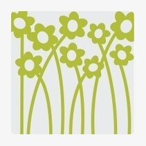 Disktrasa Rabatt Lime från La Shelf med limegröna blommor