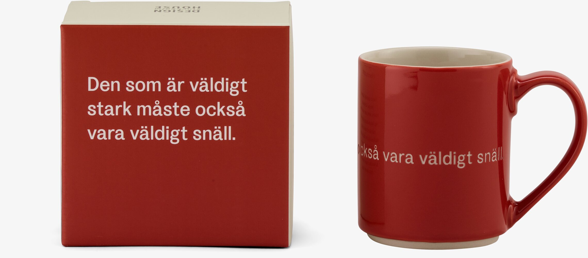 Mugg Astrid Lindgren Citat Röd från Design House Stockholm