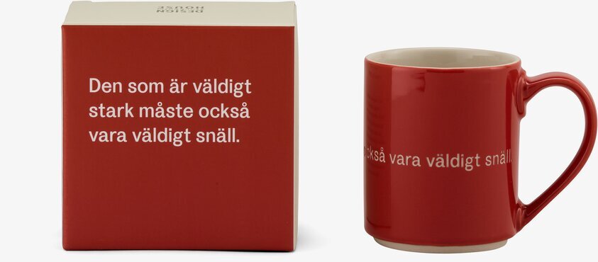 Mugg Astrid Lindgren Citat Röd från Design House Stockholm