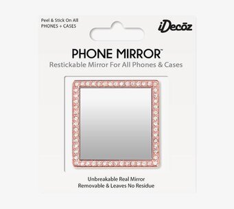 Phone Mirror - Rose Gold Crystals från iDecoz i förpackning